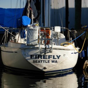 My friends sailboat moored at LockHaven