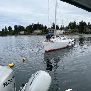 Towing a race boat from Olympia to Seattle for a race