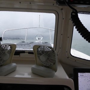 Very rainy but will take that over the 30 kt winds in the morning