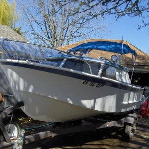 Media '85h force outboard (don't miss that headache!)' in album 'our previous boat on greenpeter res.'