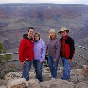 The 4 of us at Grand Canyon