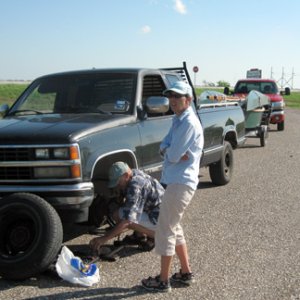 fixing the truck