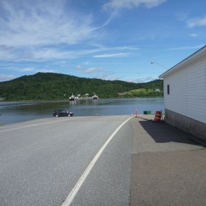waiting for the cable ferry at Gondola Point New Brunswick to get over to Kingston N.B.