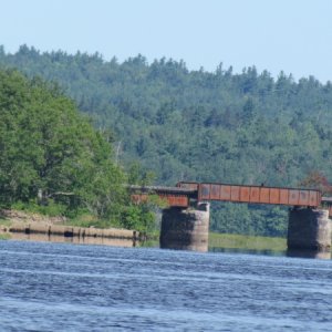 We thought about anchoring in the bay beyond the bridge in a bay along side the Saint John river
