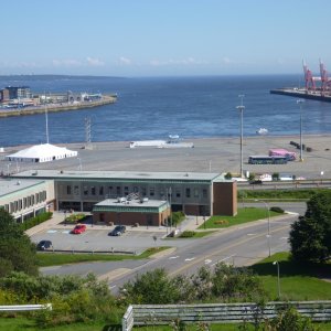 The view of the port of Saint John and the Bay of Fundy
