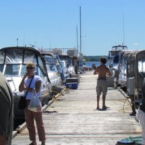 Kids fishing off the Gagetown dock