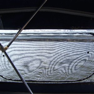 port curtain w/ glass rolled up