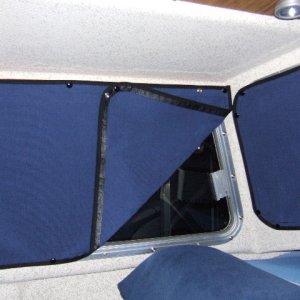 curtain snapped up for ventilation