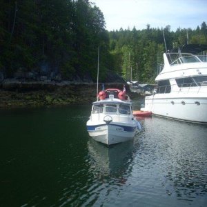 Arriving Sturt Bay, Texada Island.