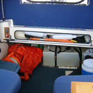 Packed up for trip across bay