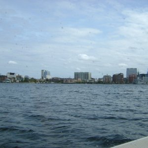 Downtown Norfolk across the Elizabeth River from the Marina