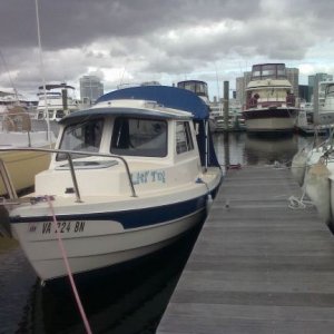 Media 'Litl Tug's new home for a couple of months.' in album 'Packed up for trip across bay'