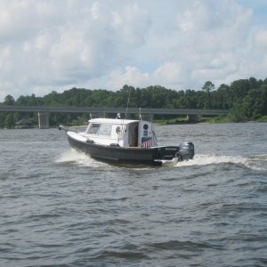RiverHorse at the mouth of the Chickahominy