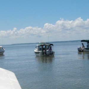 C-Dorys on the James River, saying goodbye to MUNCHKIN
