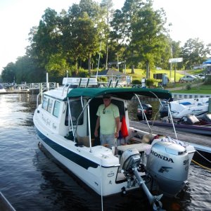 Jim on PANDY GIRL at River's Rest