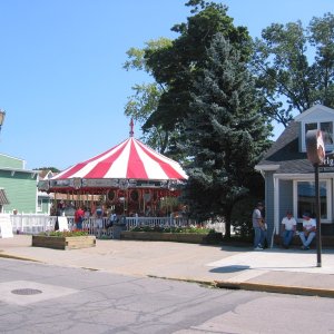Media '100  year old carousel, Put-In-Bay, OH, Lake Erie.' in album 'At the dock with the big boats, Put-In-Bay, OH, Lake Erie.'