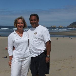 Caryn & Peter's 4th anniversary at Cannon Beach, OR.  It was probably our favorite day of the summer.