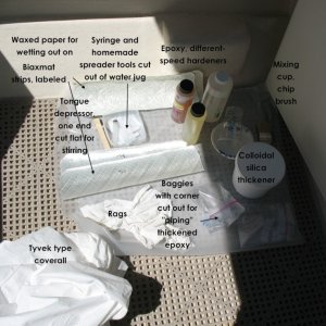 Some of the supplies laid out.