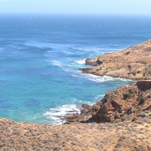 Media 'Beautiful coastline and water.' in album 'The crew: My friend Ron (center), his grandson Simon (left) and my son Miles (right).'