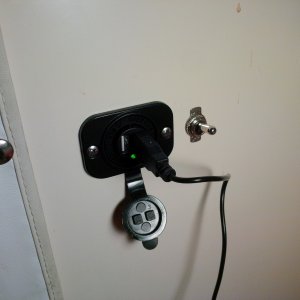 USB power point with switch