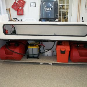 Media 'raised floor means nothing screwed into hull except pump' in album 'old table removed and new support added'