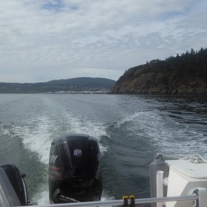 Heading back out Monday morning after breakfast with friends and new fuel filter from the marine store.