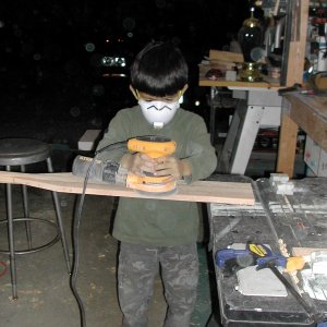 Media 'Helping Dad sand down the Oars' in album 'Feb 2007 013.jpg'