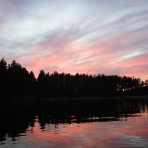 Media 'Sun set, Sucia Island' in album 'Our Boat with Her new numbers and Her new name'