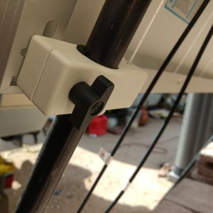I ended up not liking the clamps I had initially used to clamp the panel to the rack so I replaced them with these beefier ones. Much better.