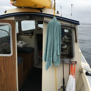 Media 'at anchor - hanging out for a few days - backside of santa cruz island' in album 'Madrona hand drawn by Hannah'