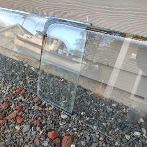 All slider glass laminate failed allowing mold between the glass layers.