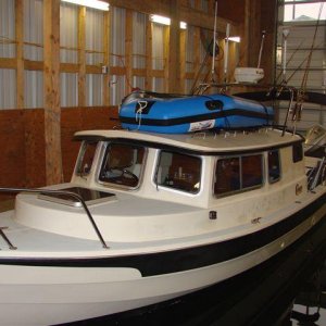 C-Dory in boathouse 2