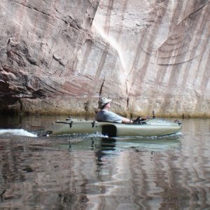 Jody exploring Secret Canyon