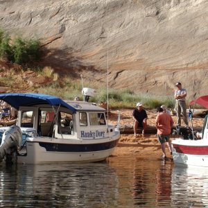 Up the Escalante on the beach