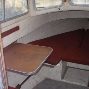 Galley table cleaned up