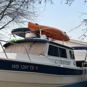 Media 'Kayaks on rack' in album 'Template for roof rack made out of 3/4\" PVC'