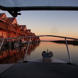 Canal at sunset