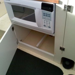 cabinet door opened