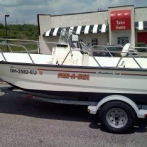 2003 boston whaler 170 montauk 90hp 2-stroke outboard. april, 2011