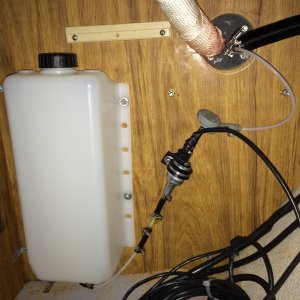 finally all hooked up did not like the paper filter they sent with kit so waiting to get new one. need to figure out where to put all the exttra wire harness? was planning behind tank but it was smaller than i thought