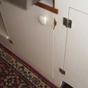 Cabinet door fabricated with Starboard colored "Seafoam"