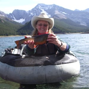 sue with Owl lake brookie