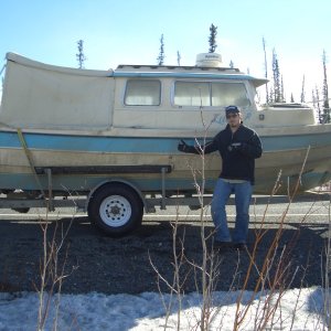 Media '(catdogcat) Thats me posing with the new tire.' in album '(catdogcat) Hooking the boat up @ Lake Stevens'