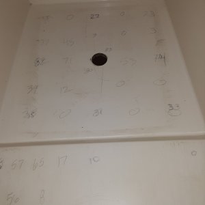 moisture readings under the porta-potty