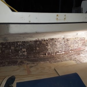 had to take more out of the transom.