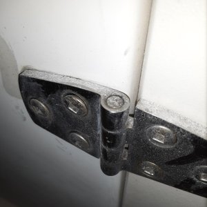 door hinges are loose and the core is a little wet