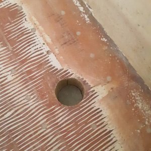 panel in the bottom of hole