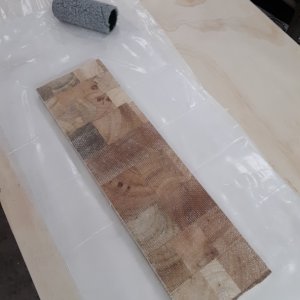 TEST PANEL: rolled epoxy onto top of balsa