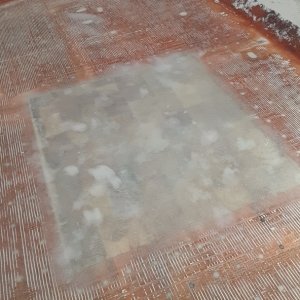 main area of repair in the cabin, ready for layup.  all voids from layup filled