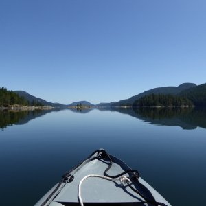 The bay was very glass-like